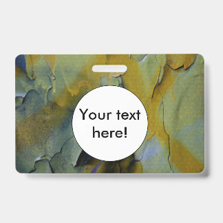 Peeling paint ID badge