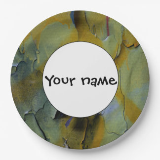 Peeling paint paper plate