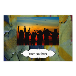 Peeling paint photo print