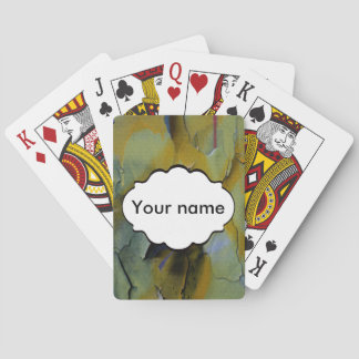 Peeling paint playing cards