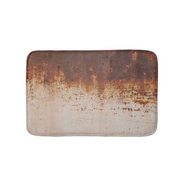 Peeling paint, rusty wall texture. bath mat (Front)