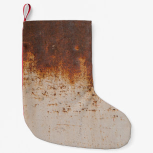 Peeling paint, rusty wall texture. small christmas stocking