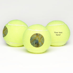 Peeling paint tennis balls
