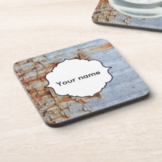 Peeling paint texture coaster