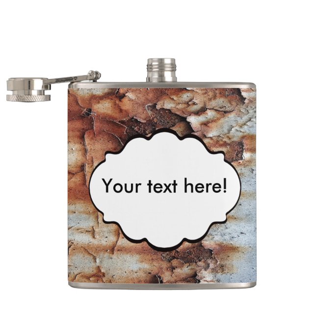 Peeling paint texture hip flask (Opened)