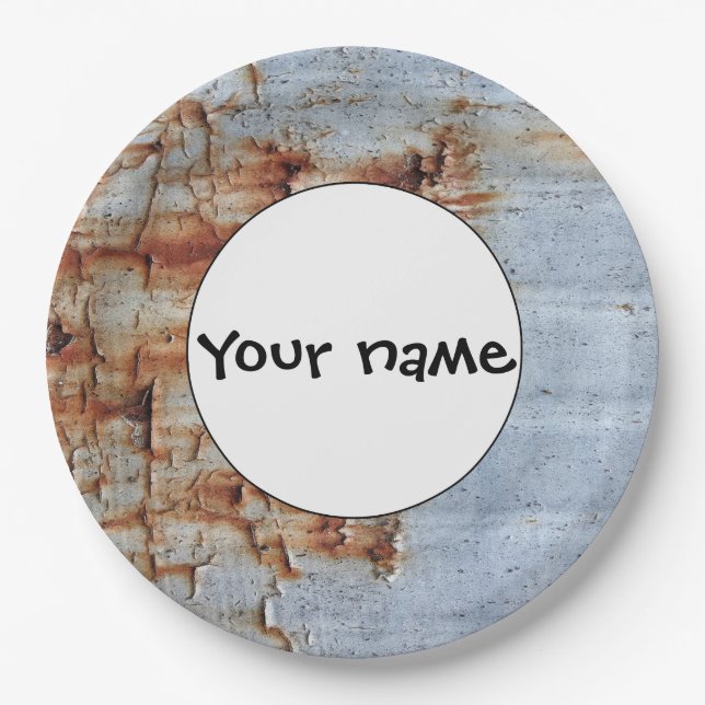 Peeling paint texture paper plate (Front)