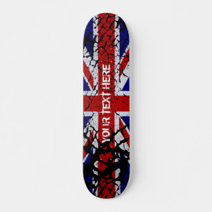 Peeling Union Jack Flag of The UK Skateboard