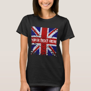 Peeling Union Jack Flag of The UK T-Shirt