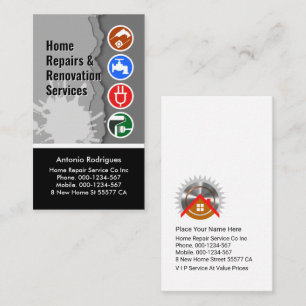 Peeling Wall Paint Handyman Business Card