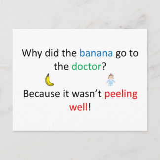 Peeling Well Joke Postcard