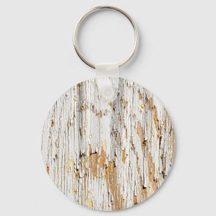Peeling White Paint Abstract Key Ring
