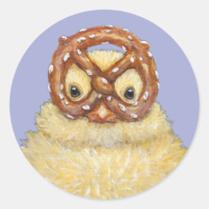 Peep and pretzel sticker