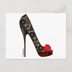 Peep Toe Platform Pump Postcard