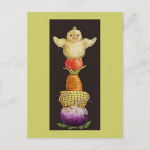 peep totem postcard