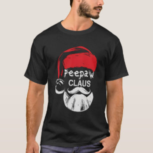 Peepaw Claus Christmas Grandpa Gift T-Shirt
