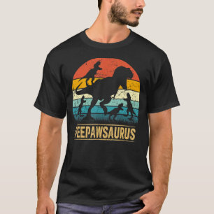 Peepaw Dinosaur T Rex Peepawsaurus 4 Kids Father's T-Shirt