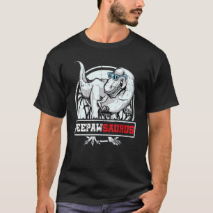 PeepawSaurus rex Dinosaur  Peepaw Saurus Family T-Shirt
