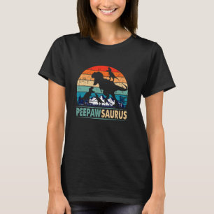 Peepawsaurus T Rex Peepaw Dinosaur 3 Kids Funny Fa T-Shirt
