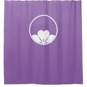 Peephole-view wood sorrel in threadlike ring shower curtain