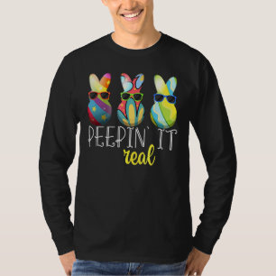 Peepin It Real Happy Easter Bunny Egg Hunt Kid Hi T-Shirt