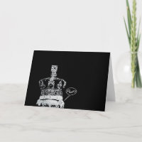 Peeping Majesty greeting card