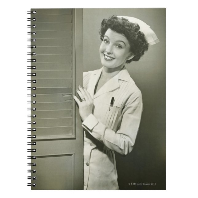 Peeping Nurse Spiral Notebook (Front)