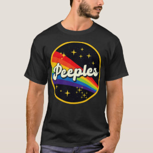 Peeples Rainbow In Space Vintage Style T-Shirt