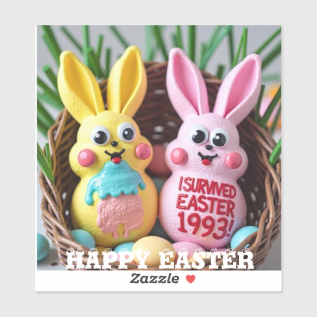 Peeps Gone Wrong" Sticker Sheet – 90s Easter Fail  (Sheet)