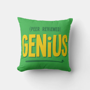 Peer Reviewed Genius Throw Pillow
