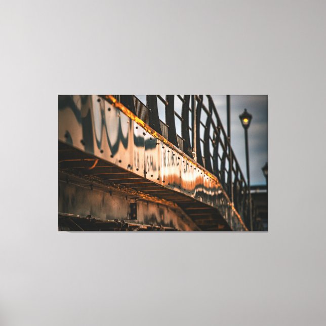 Peering Down The Lines Canvas Print (Front)
