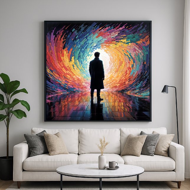 Peering into the Void - Lone Dark Silhouette Style Poster (Creator Uploaded)