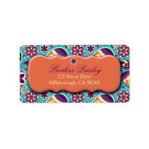 Peerless Paisley Address Label