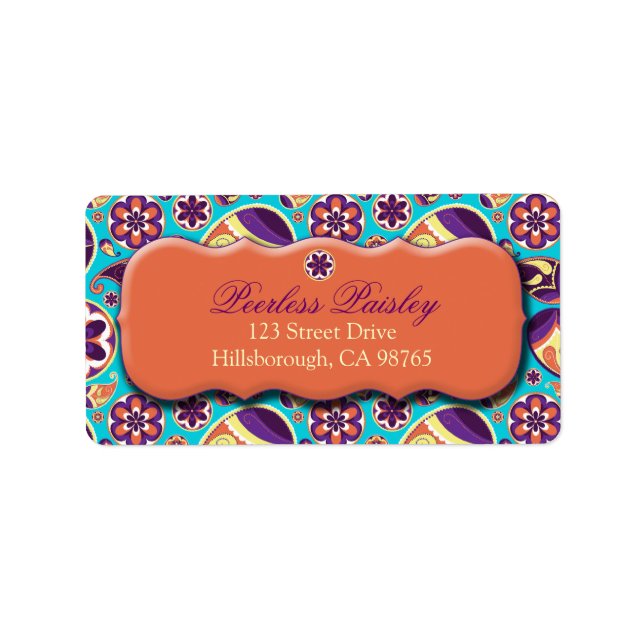 Peerless Paisley Address Label (Front)