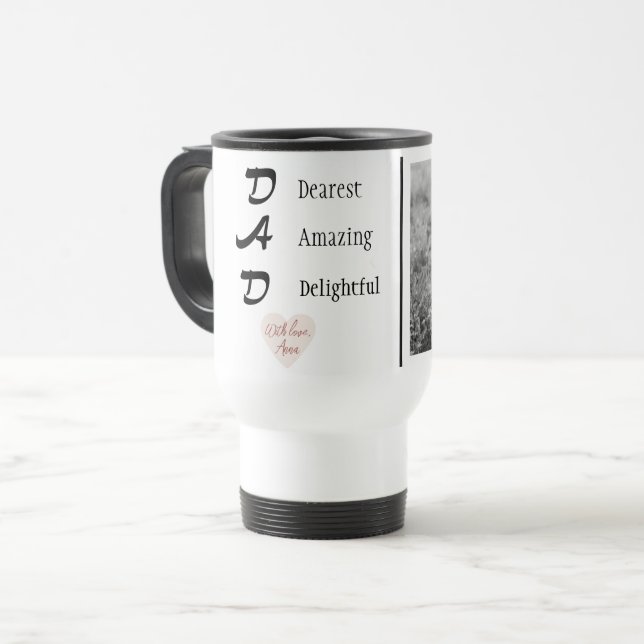 Peersonalized Dad Travel Mug | Father's Day Gift (Front Left)