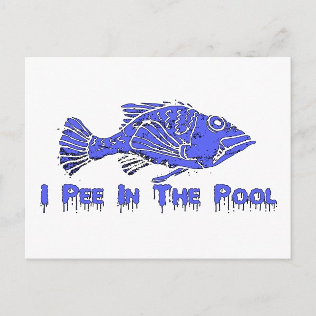 Pees In Pool Postcard (Front)