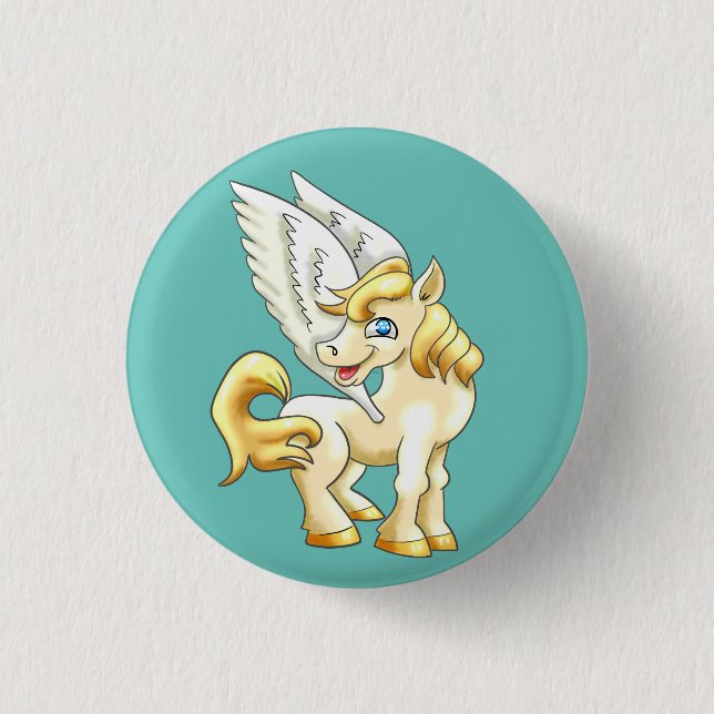 Pegasus 3 Cm Round Badge (Front)