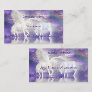 Pegasus and unicorn business card
