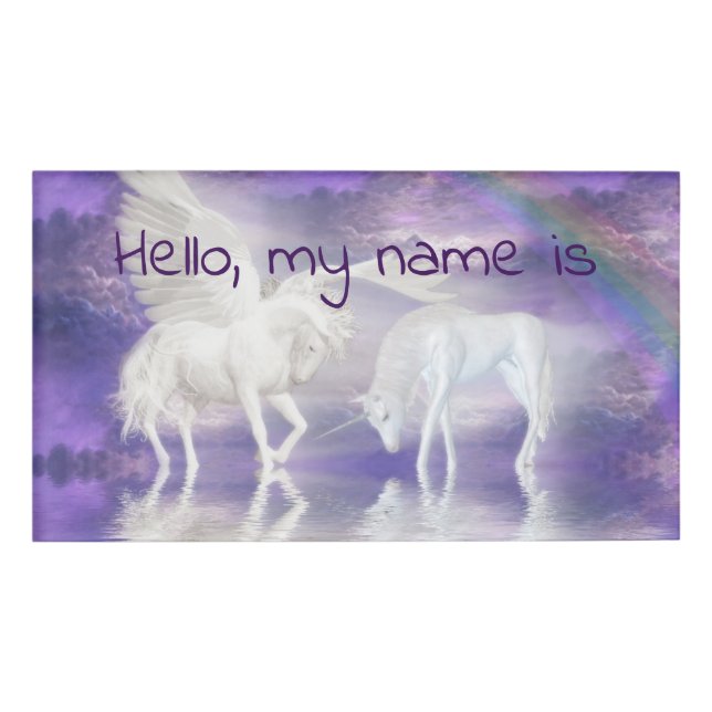 Pegasus and unicorn name tag (Front)