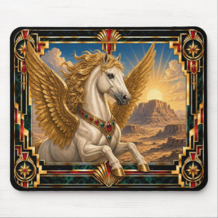 Pegasus, Art Deco Mythical Mouse Pad