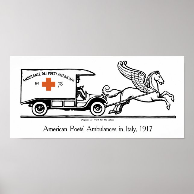 Pegasus At Work For The Allies -- WWI Poster (Front)