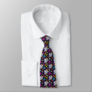 Pegasus Black Floral Tie