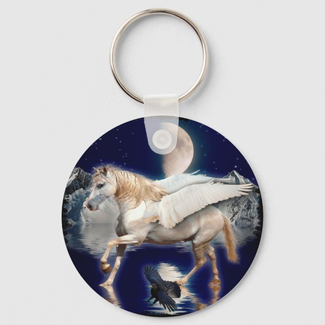 PEGASUS & BLACK RAVEN KEY RING (Front)