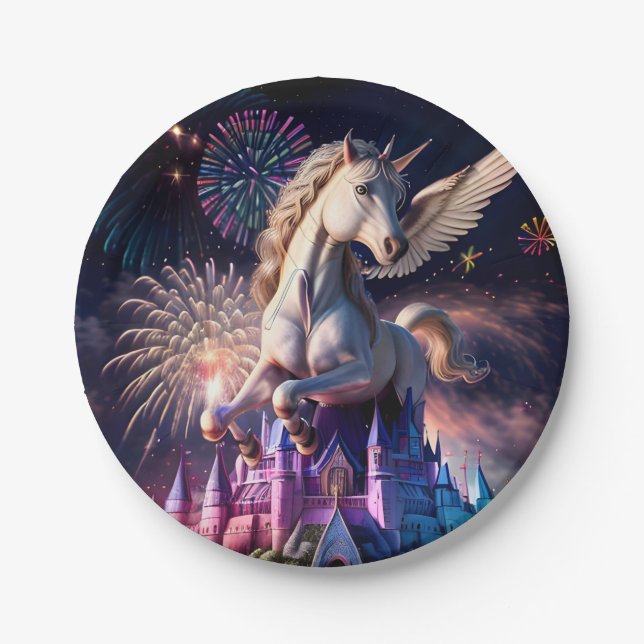 Pegasus Castle One Paper Plate (Front)