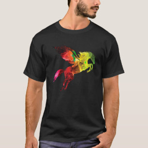 Pegasus Colourful Horse Cool Unicorn Horse Lover G T-Shirt