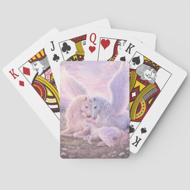 Pegasus Family Dream – Soft Fantasy Art  Playing Cards (Back)