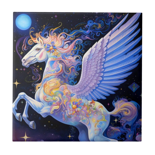 Pegasus Fantasy Art Tile (Front)