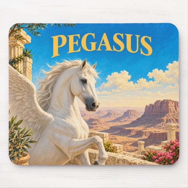 Pegasus, Gothic Fantasy Monster Mouse Pad (Front)