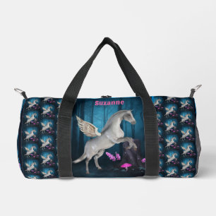 Pegasus Horse In Fantasy Forest Personalised Duffle Bag