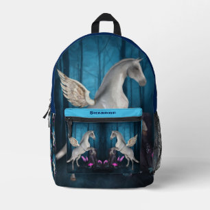 Pegasus Horse In Fantasy Forest Personalised Printed Backpack