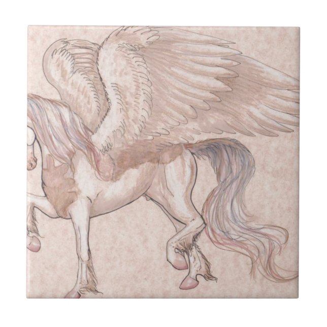 Pegasus Horse, pony, pegasus, unicorn, magical Tile (Front)